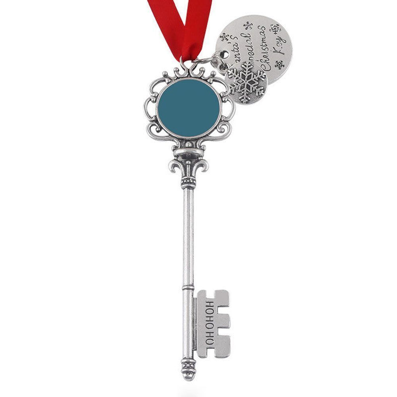 Door Key Snowflake Ribbon Magic Key Ornaments Santa Claus Christmas Keychain