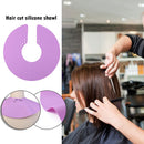 Haircut Shawl Neck Cape Silicone Neck Shield for Hair Coloring (Purple) Newly