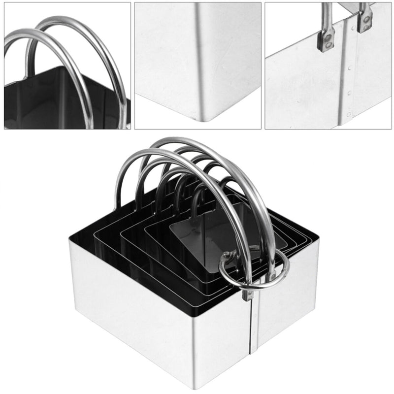 ?Biscuit Cutter Set Square Cookies Cutter with Handle Stainless Steel Dough Tool