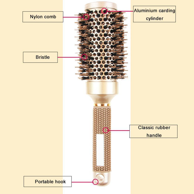 Pro Hair Dressing Brush Ceramic Iron Round Comb Magic Styling Combs (45mm) Newly