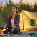 Touch Folding Fan Telescopic Mini Summer Student Desktop Table Fan (Green)
