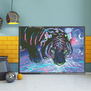 5D DIY Full Round Drill Diamond Painting Luminous Animal Mosaic Kit Art Craft