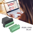RJ45 Ethernet Female to 8 Pin Screw Terminal Adapter Connector for CCTV DVR