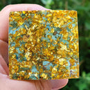 Orgonite Pyramid Amethyst Peridot Healing Crystal Energy Orgone Crafts (E)