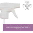 4pcs Mist Stream Sprayer Replacement Trigger Handheld Spray Nozzles (White)