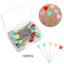 100PCS Craft Mini Head Needles Patchwork Sewing Pin Quilting Love Heart