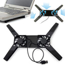 Cooler with Dual Fans USB Powered Foldable Cooling Pad for Notebook PC Laptop