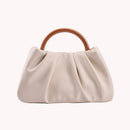 Korean Cloud Clutch Bag Pleated Handbag Women PU Solid Small Purse Crossbody Bag
