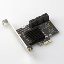 PCI Express 1X to SATA3.0 6 Port Riser PCI-E X1/X4/X8/X16 PCI-E Extenders