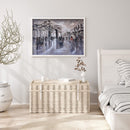 Hand Painted on Canvas DIY Black White Street Oil Paint By Numbers Drawing Kit
