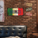 Mexico Flag Retro Metal Plate Tin Sign Plaque Poster for Bar Club Decor (A)