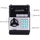 Piggy Bank ATM Machine Electronic Safe Money Jar for Boys Girls (Black) Newly