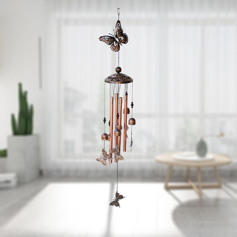 Animal Wind Chime Outdoor, Wind Bell Tubes, for Garden, Yard (Butterfly) Newly