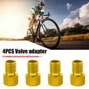 4pcs Presta to US American Bike Valve Adapter Converter Aluminum Alloy Adapter