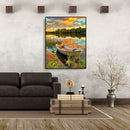 Painting By Numbers Kit DIY Boat Grove Hand Painted Canvas Oil Art Picture