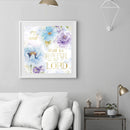 Ink Flower Oil Paint By Numbers Kit DIY Acrylic Painting on Canvas Frameless Set