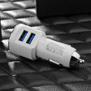 Universal Dual USB Car Charger Digital LED Display 5V 3.4A Adapter (White)