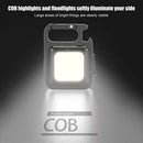 COB LED Mini Portable Keychain Lamp Type-C Rechargeable Torch with Stand Newly
