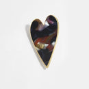 European Peach Heart Shape Earrings Fashion Design Acetate Plate Women Ear Stud