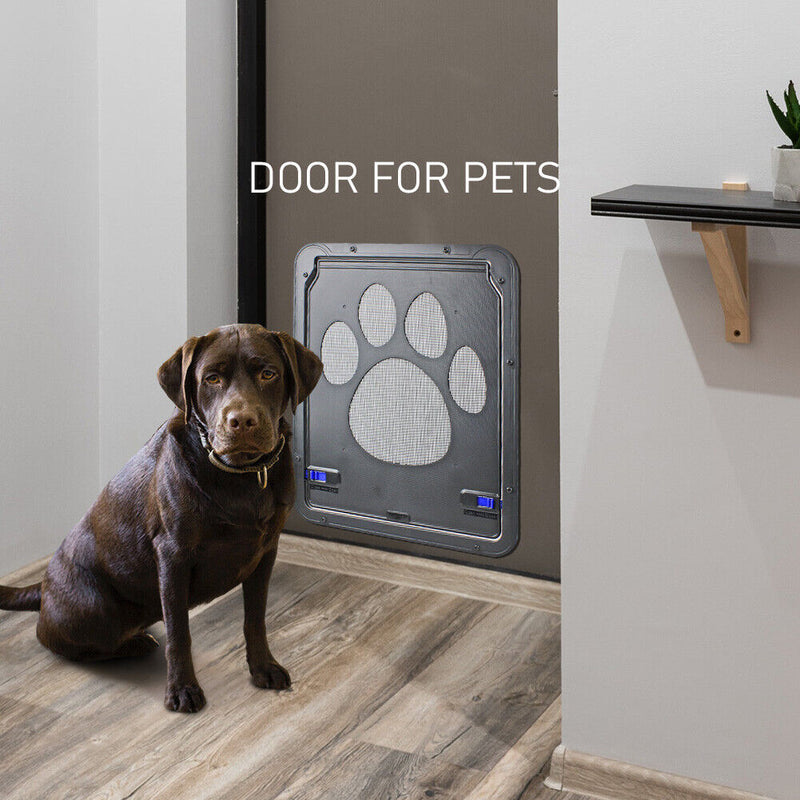 Lockable Dog Cat Door Security Flap ABS Gate Pet Anti-bite Indoor Barrier Newly