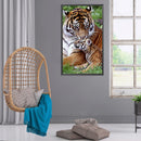 5D DIY Diamond Painting Tiger Mom and Son Full Round Drawing Home Decoration