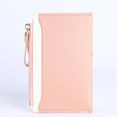 5pcs Women PU Solid Card Holder Money Bag Multi-slot Mini Wallet(Pink)