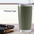 Thermal Car Cup Stainless Tea Coffee Vacuum Insulated Bottle (Army Green) Newly