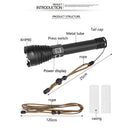 Light Focus Outdoor Light Flashlight Torch Powerful Flashlight Rechargeable