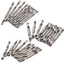 10pcs 3.2mm Dia. HSS Double Ended Spiral Drill Bits Twist Drill Tools Set
