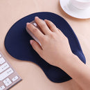 Silicone Wrist Rest Support Mouse Pad PU Anti-slip Hand Pillow(Dark Blue)