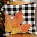 Fall Pumpkin Pillow Covers Linen Cushion Buffalo Plaid Pumpkin Pillow Cover