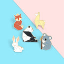Origami Animal Brooch Fox Panda Koala Cute Brooches Enamel Pin Lapel Pin Badges