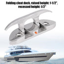 Folding Boat Cleak 316 Stainless Steel Dock Cleak for Boat Marine 4 1/2 inch