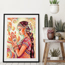 5D Full Round Drill Mosaic Craft DIY Devout Girl Diamond Painting Poster Newly