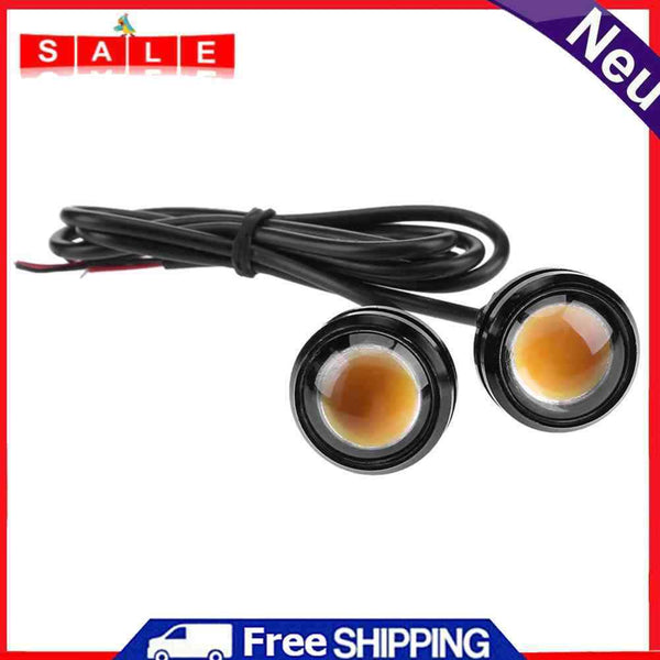 Universal 1 Pair High Performance Eagle Eye Yellow LED Car Daytime Running Light Car