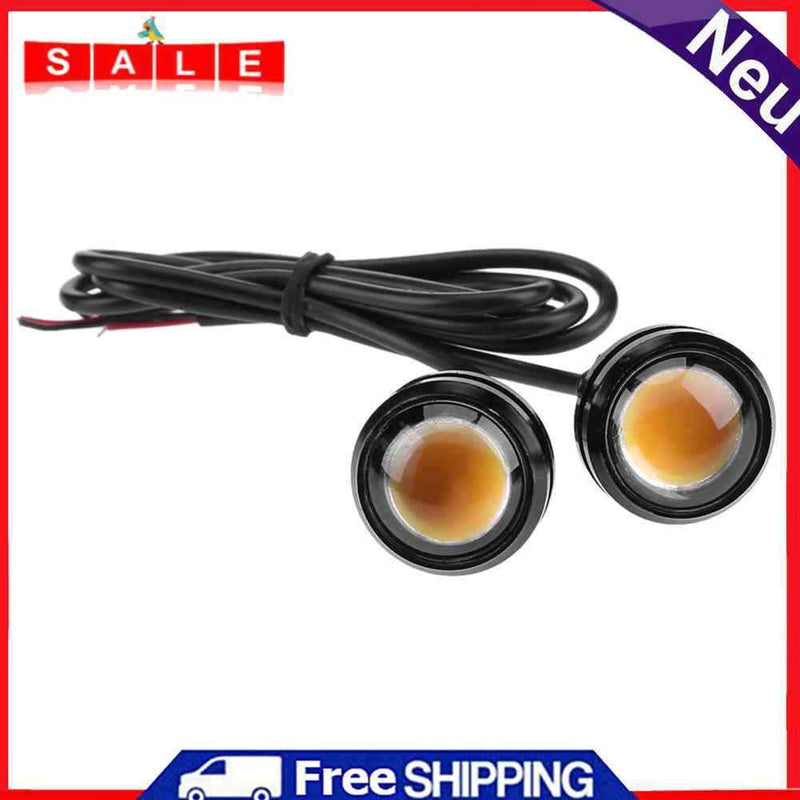 Universal 1 Pair High Performance Eagle Eye Yellow LED Car Daytime Running Light Car