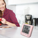 Digital Screen Electronic Timer Kitchen Cook Magnetic Alarm Clock (Pink)