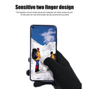 Full Finger Knitted Gloves Men Women Bike Warm Touch Screen Mittens (Black)