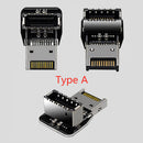 USB 3.1 Type E Male to Female 90 Degree Angled Adapter for Motherboard (A)