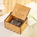 Retro Home Crafts Ornaments Wooden Hand Cranked Music Box Children Kids Gifts