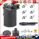 Car Baffled Oil Catch Can Tank with Filter Hose Cleaner Reservoir (Black) Newly