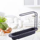 Sponge Drying Basket Telescopic Towel Bar Sink Shelf Adjustable Faucet Holder