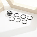 7pcs/set Punk Finger Rings Fashion Metal Buckle Joint Tail Rings for Women Gi