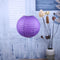 4 inch Round Chinese Paper Lantern DIY Paper Ball Lamp Party Decor (Purple)