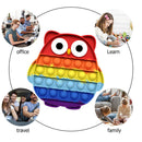 Autism Push Bubble Sensory Toys Desktop Puzzle Anti Stress Toys (Rainbow) Newly