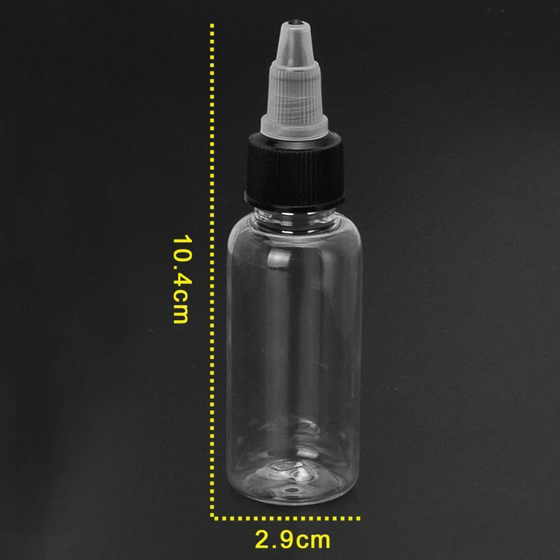 10pcs Empty 30ML Plastic Liquid Tattoo Bottle Box Case Holder Glue Oil Newly