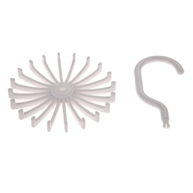 Rotating Tie Belt Rack Adjustable Tie Hanger Holds 20 Neck Ties Closet Organizer