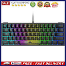 K61 Ergonomic Gaming Computer Laptop Office Keyboard 62 Keys RGB Wired Keyboard