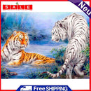 5D DIY Diamond Painting Tigers Full Round Drill Mosaic Art Picture Home Decor