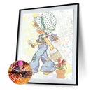 5D DIY Little Girl Partial Special Shape Drill Diamond Painting (YX369) Newly